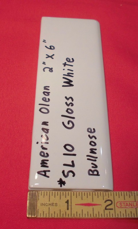 1 pc. Starting Line by American Olean: #SL10 Gloss White Bullnose Ceramic Tile gallery
