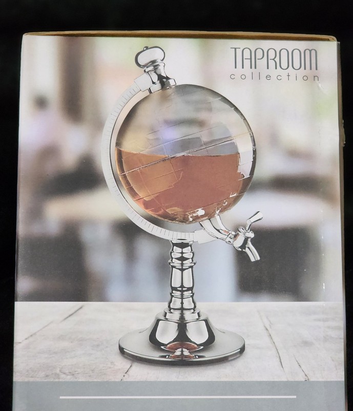 Godinger Globe Beverage Dispenser Taproom Collection 55 oz Man Cave Father's Day gallery