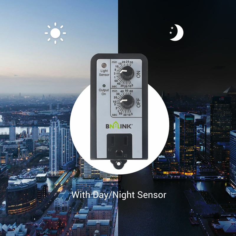 BN-LINK Short Period Repeat Cycle Timer 24 Hours ON OFF Controls Plug In Delay gallery