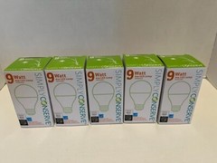 Simply Conserve 9 Watt A19 LED Dimmable Lamps 800 Lumens – Lot Of 5 NEW