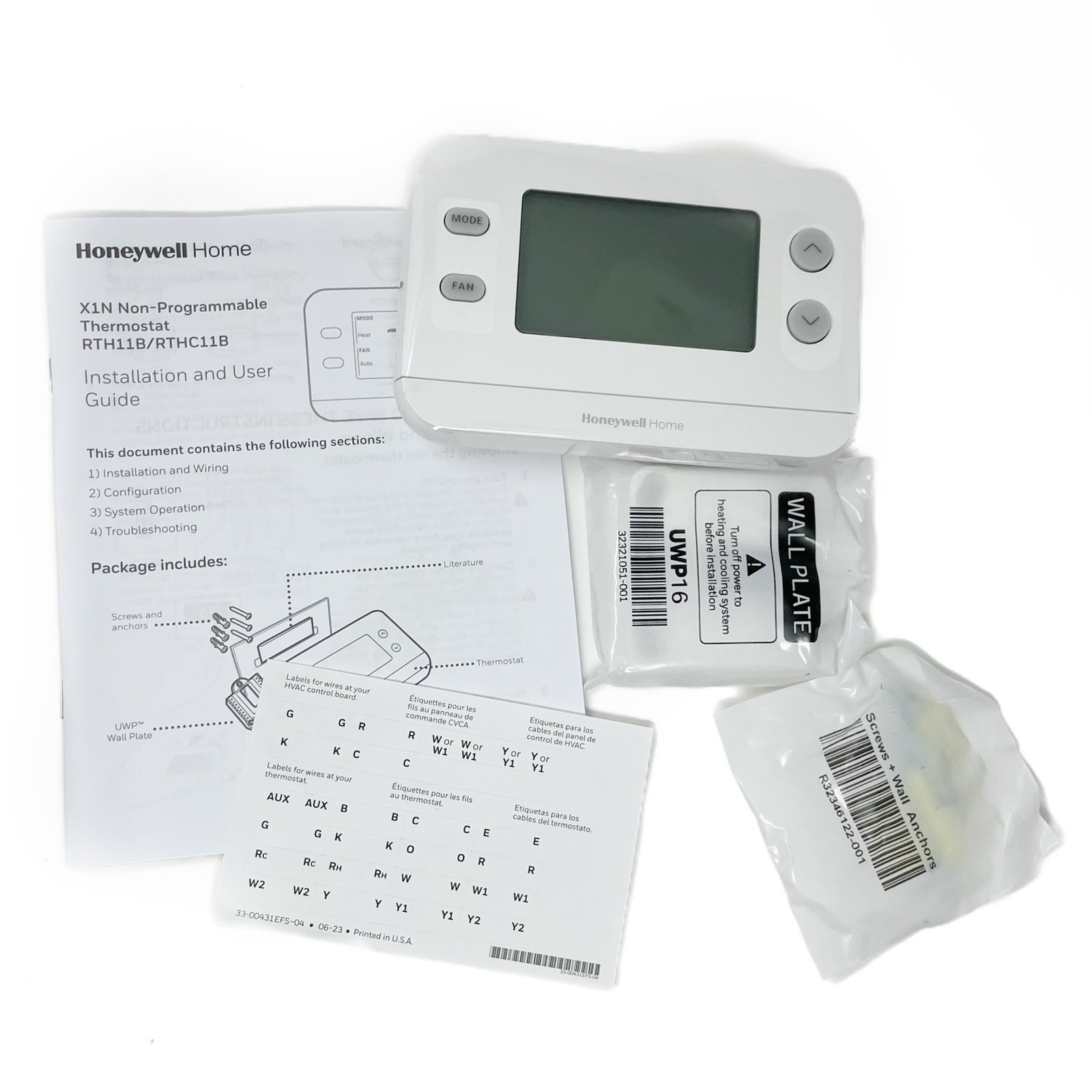 HONEYWELL RTH11B/N HOME X1N NON-PROGRAMMABLE THERMOSTAT SINGLE-STAGE 1-HEAT/COOL gallery