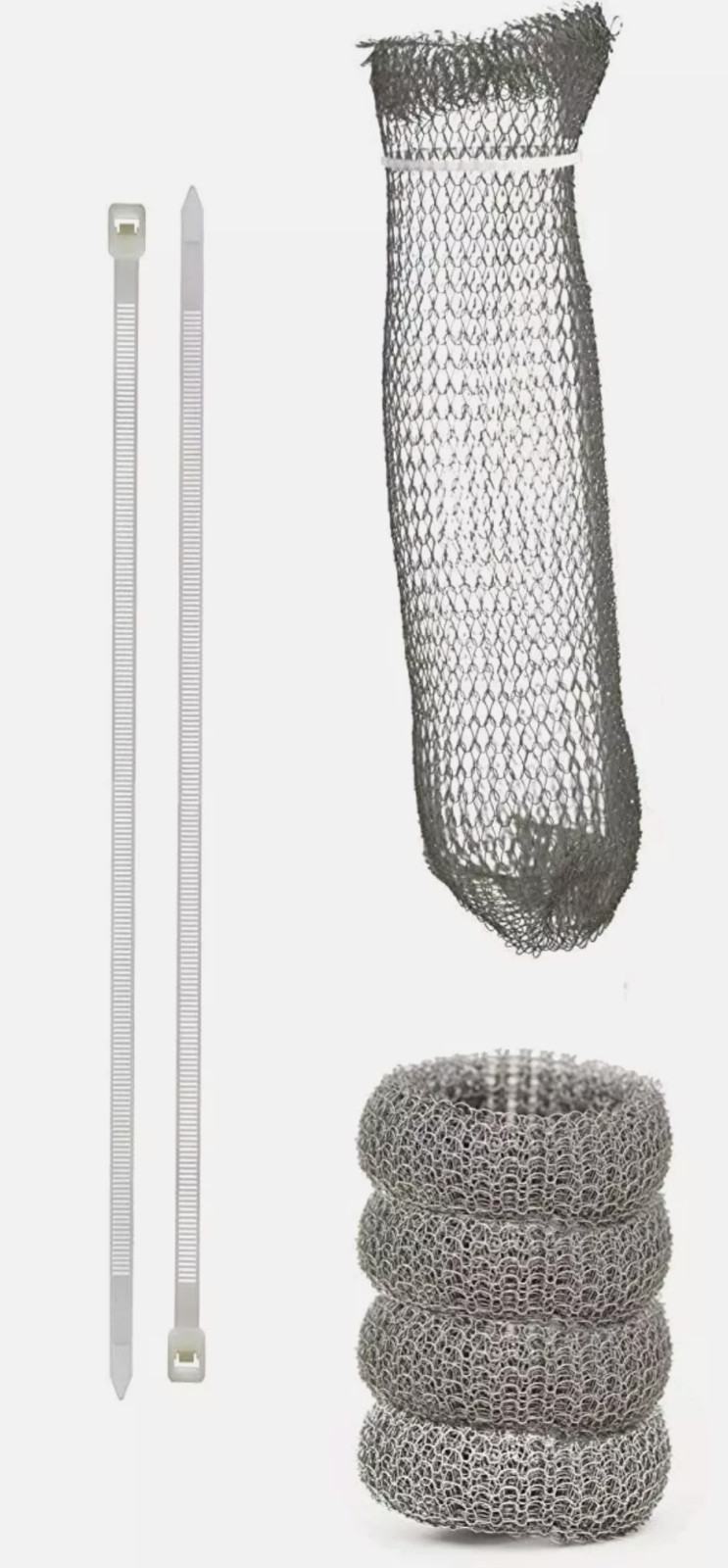 12 Pack Washing Machine Lint Traps Snare Filter Screen Stainless Steel Mesh Ties gallery