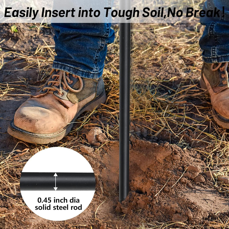 32-48" Metal deep Locator Tool Rod for Probing Soil Compaction Pipe gopher track gallery
