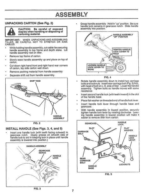 Tiller Operator Instruction Manual Fits Craftsman 5HP 17 inch 917.299850 gallery