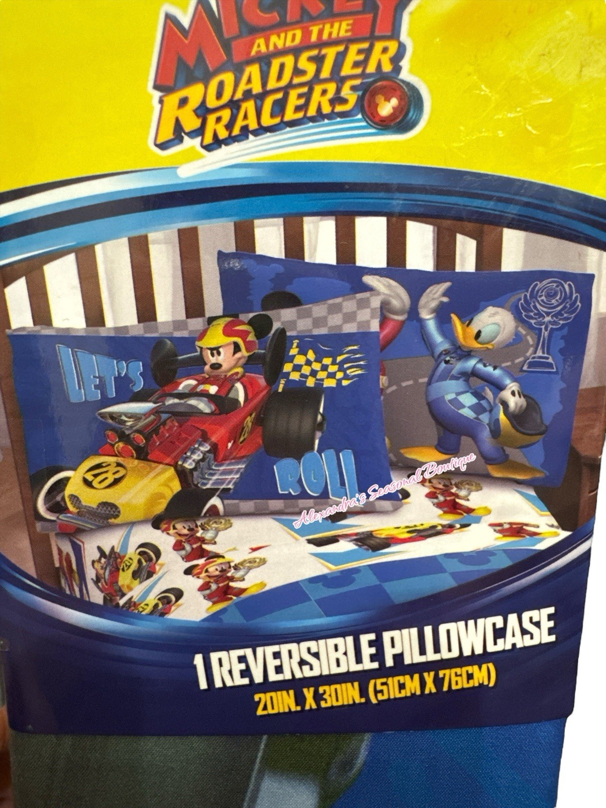 Disney Junior Mickey and The Roadster Racers Reversible Pillowcase 20” x 30” New gallery