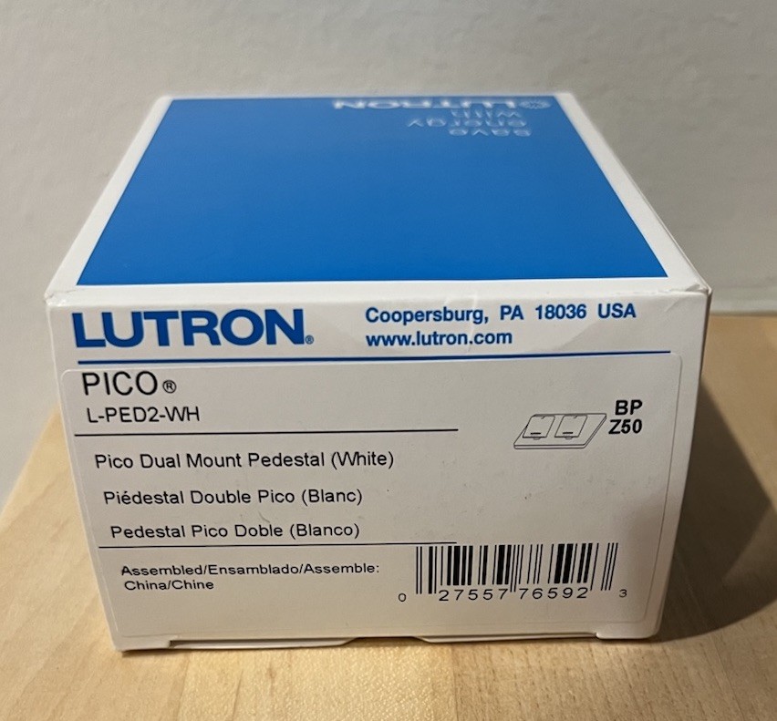 Lutron Caseta Smart Lighting Dual Pedestal for Pico Remotes, L-PED2-WH, White gallery