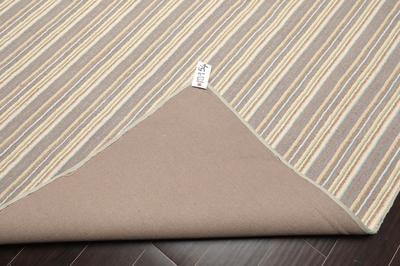 LoomBloom Multi Sizes Multi Color Hand Woven Striped New Zealand Wool Area Rug gallery