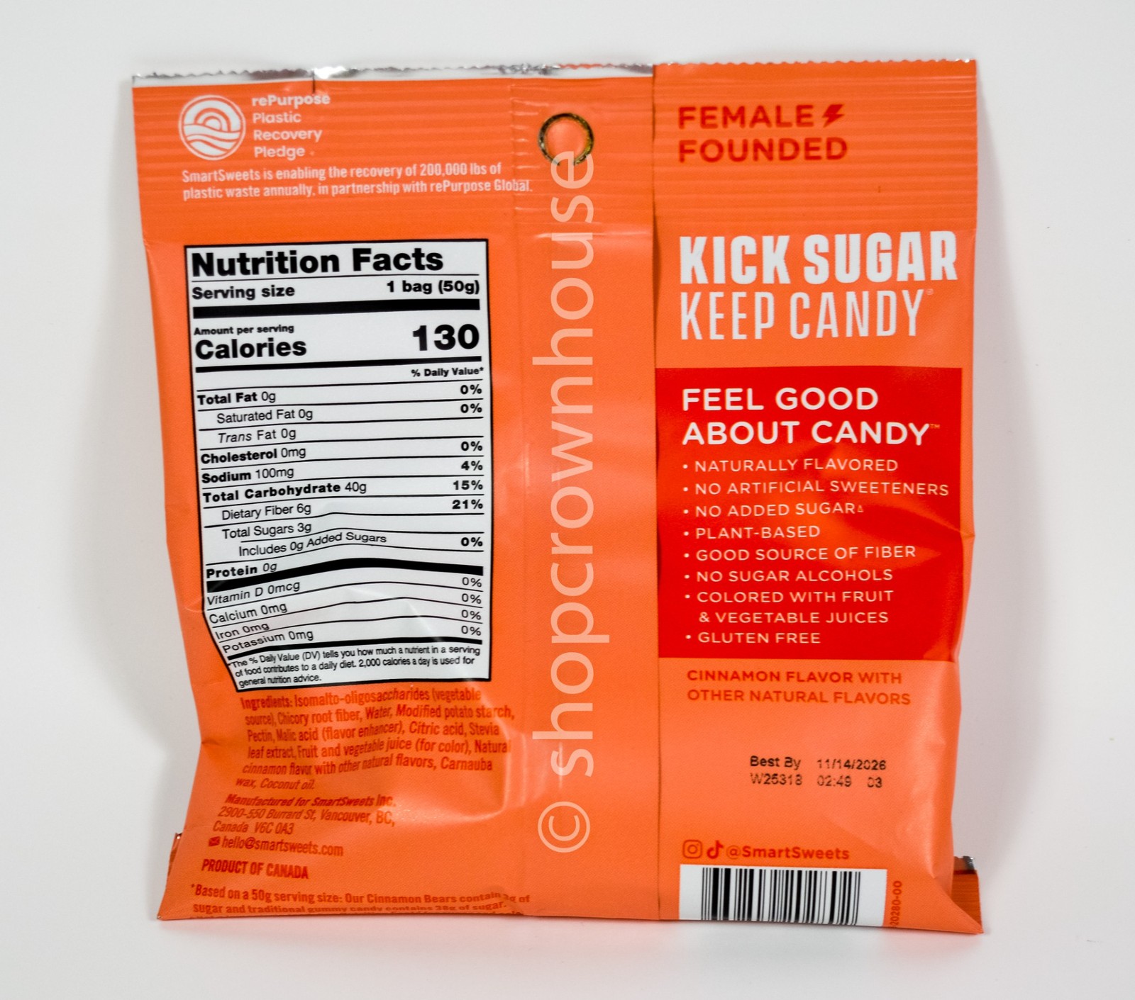 5 Smart Sweets CINNAMON BEARS 3g Sugar Bag 1.8oz 11/14/2026 gallery