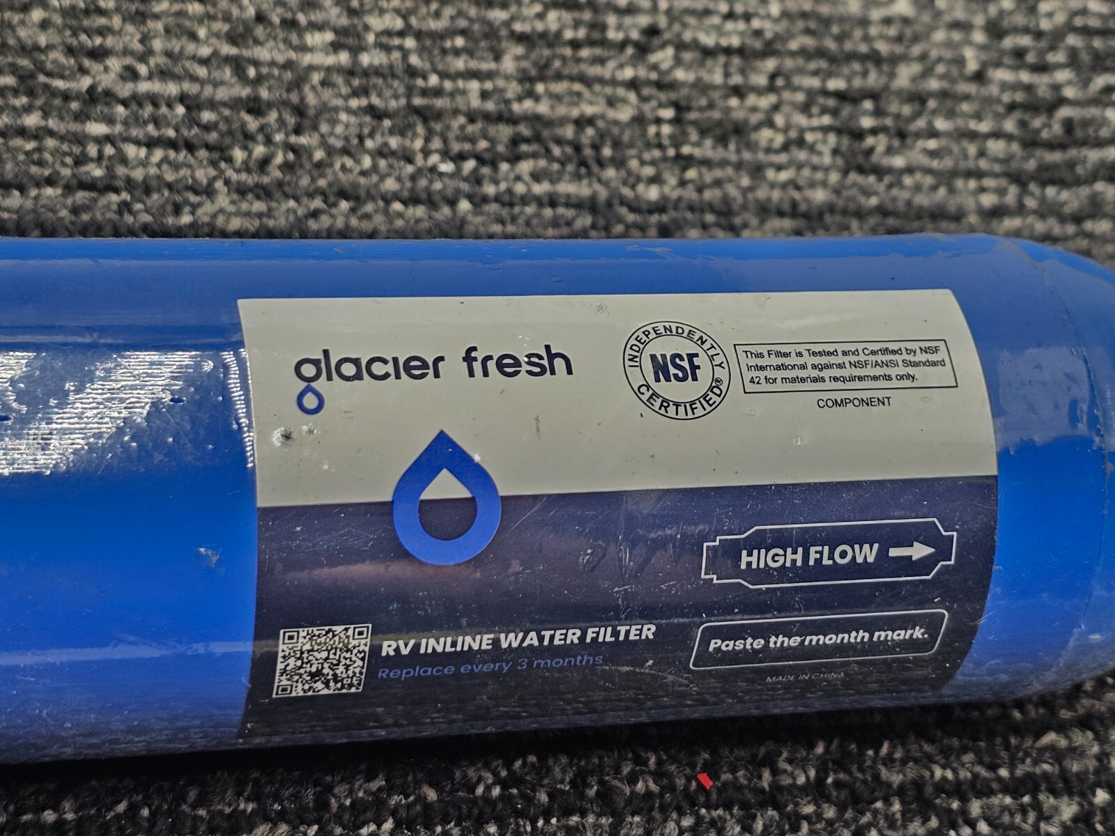 (QTY 2) Glacier Fresh RV Inline Water Filter Blue For Chlorine, Odor & Sediment gallery