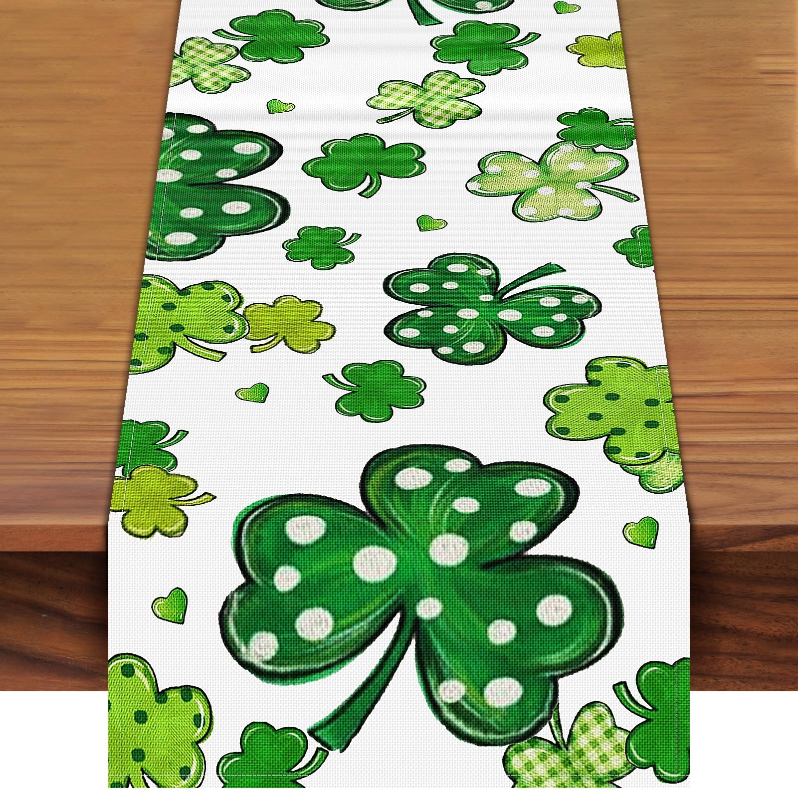 72 x 13 Inch St. Patrick's Day Table Runner 72 x 13 inches, Green gallery