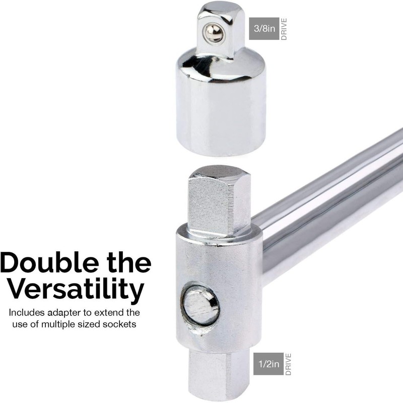 Versatile Beam Style Torque Wrench | 3/8” & ½” Drives | 150 Ft-Lbs | 17” Length gallery