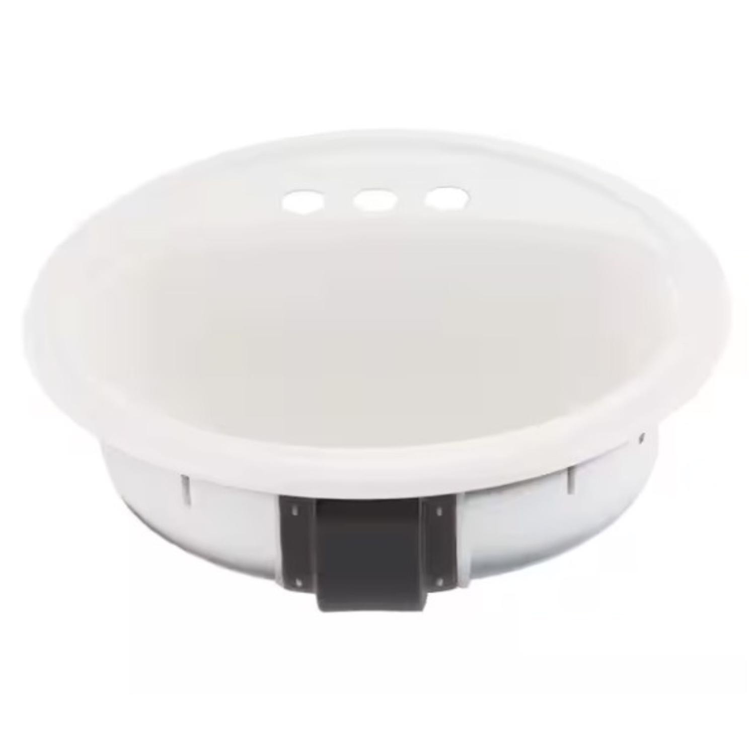 Bootz 021-2435-00 Laurel White Porcelain/Steel Lavatory Sink 7-13/16 Hx19 W in. gallery