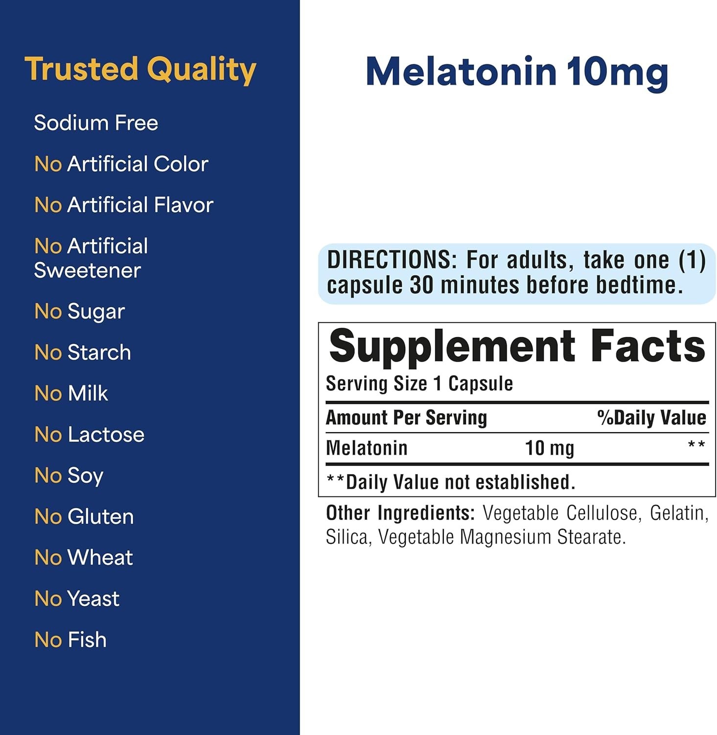 Premium Super Strength Melatonin 10Mg Sleep Aid, Dietary Supplement for Sound, R gallery