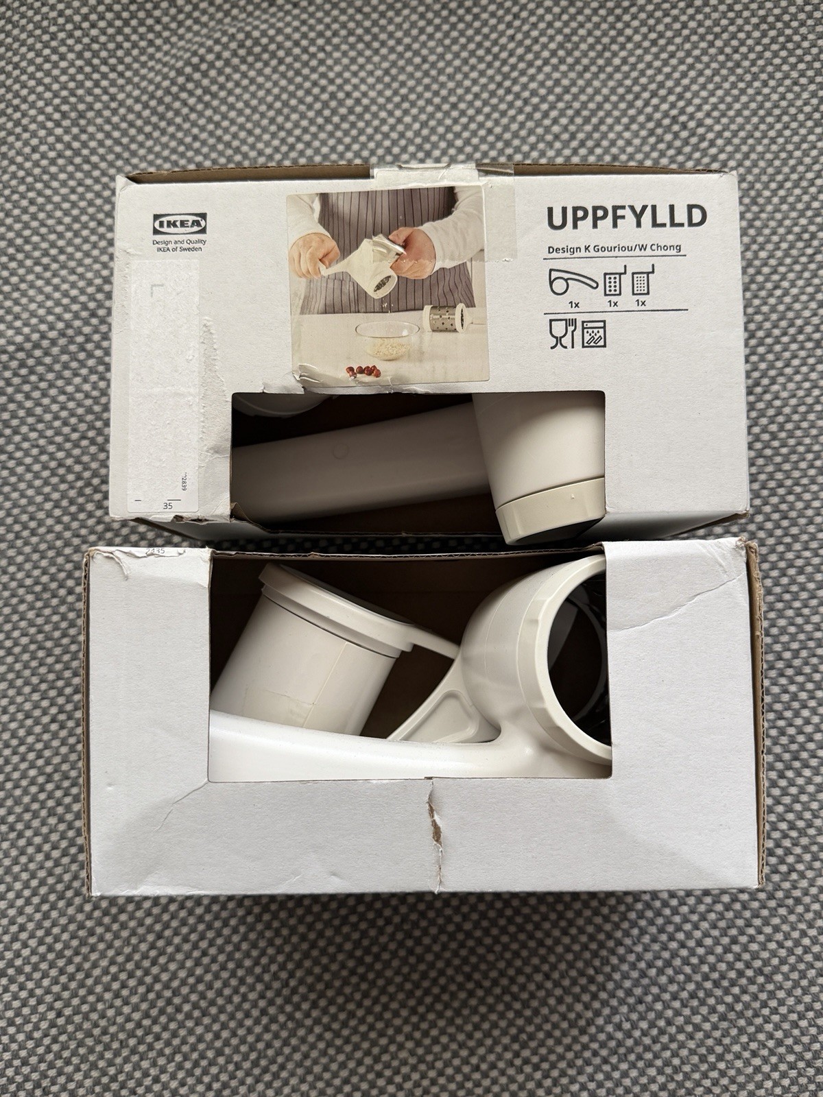 IKEA UPPFYLLD Rotary Cheese Grater PACK OF 2 Manual Handheld Kitchen Graters gallery