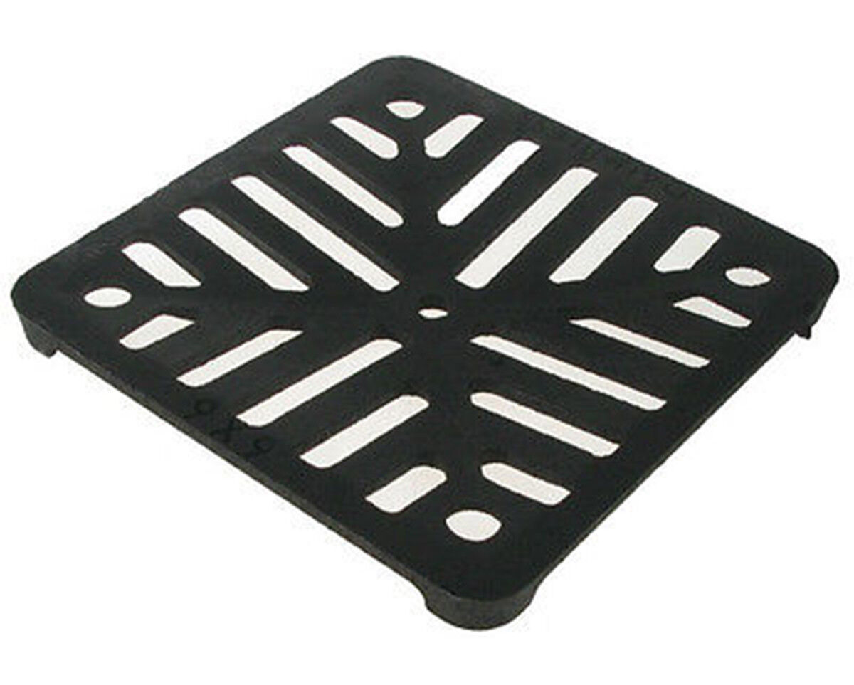 Square 5" 6" 9" 12" 13" Cast Iron Heavy Duty Gully Grid Drain Cover Grate Metal gallery