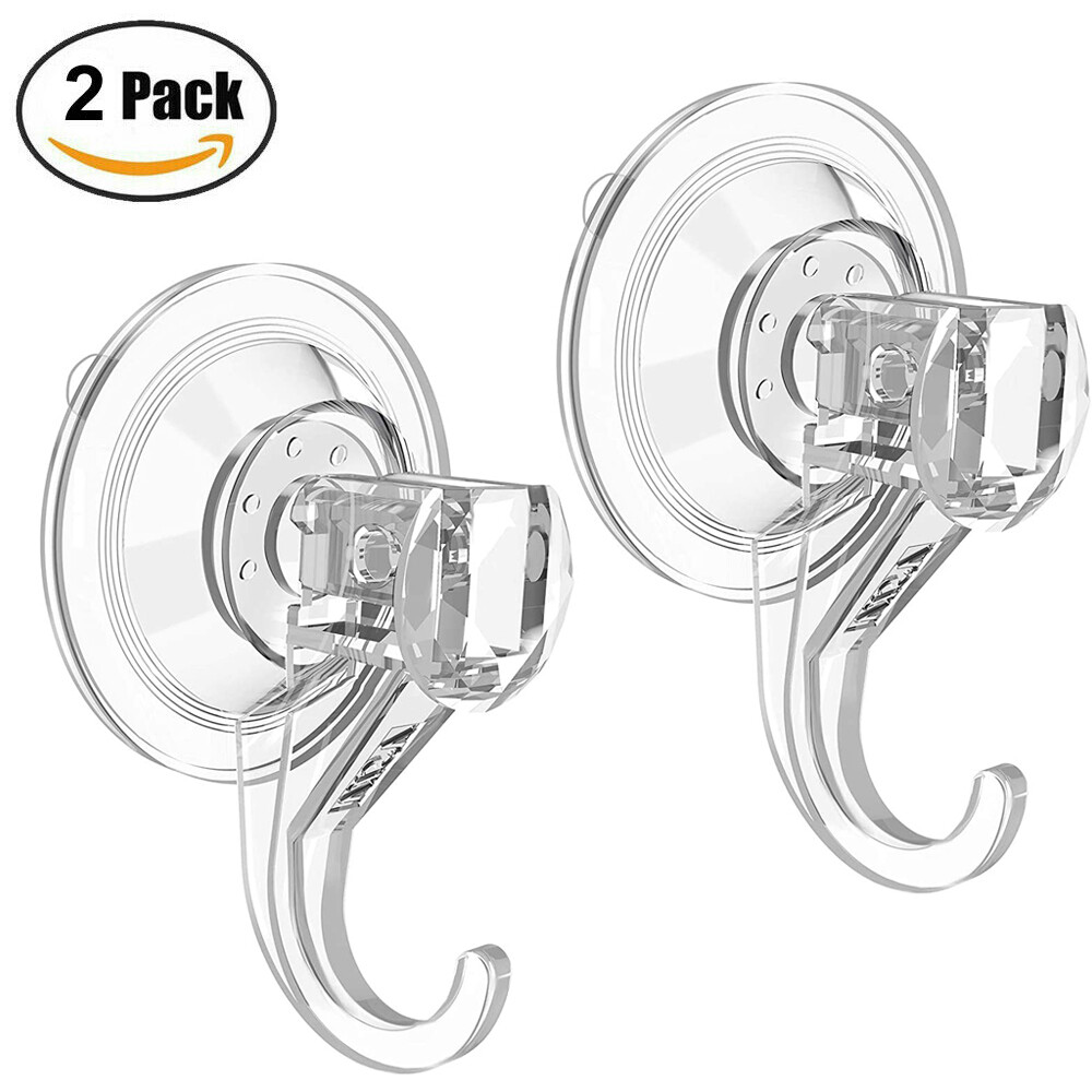 2PCS Heavy Duty Suction Cup Hook Cup Wall Wreath Hanger Window Shower Kitchen gallery