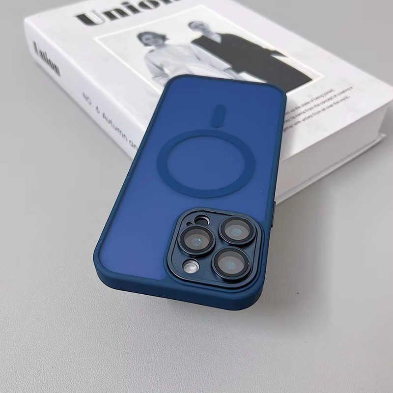 Magnetic Luxury Matte Translucent Armor Case for iPhone 16/15/14/13/12/11 Pro gallery