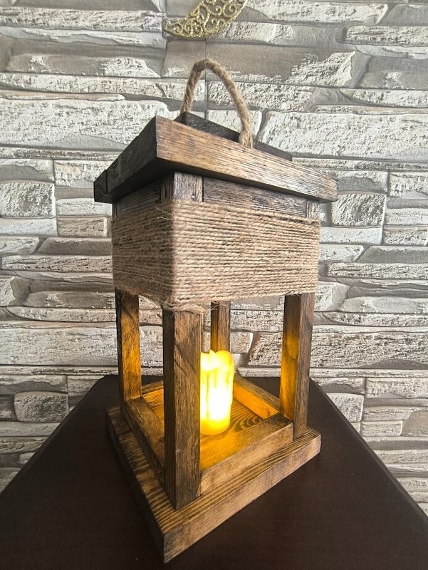 Handmade decorative lantern table lamp battery powered Multicolor 15cm*15cm*20cm gallery