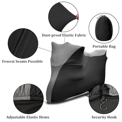 Indoor Motorcycle Cover, Soft Stretch Elastic 2XL(104 x 41 x 49 inches) gallery