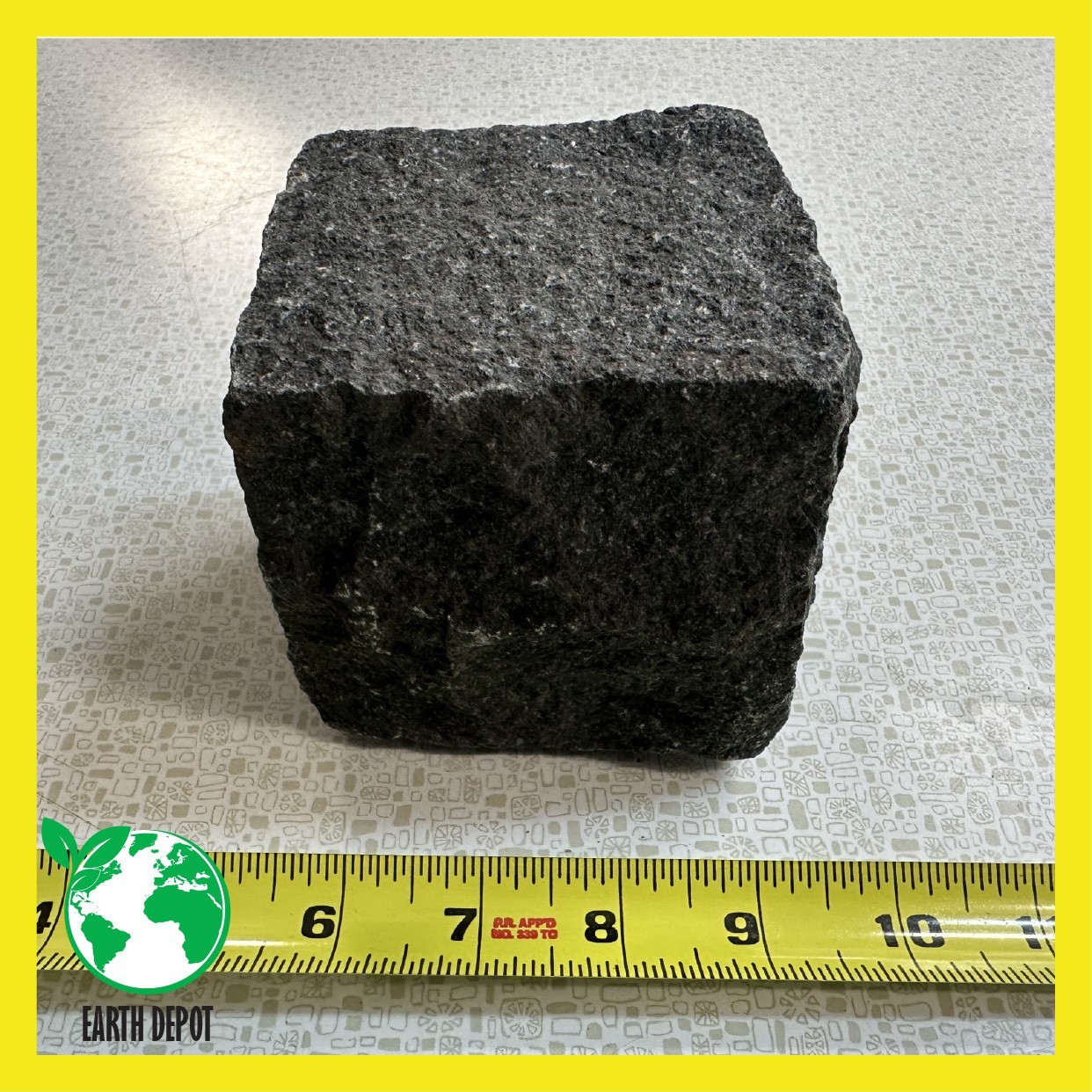 Black Granite Cobble Stone 4" Square Rocks, Garden Edging Aquarium Fish Tank gallery