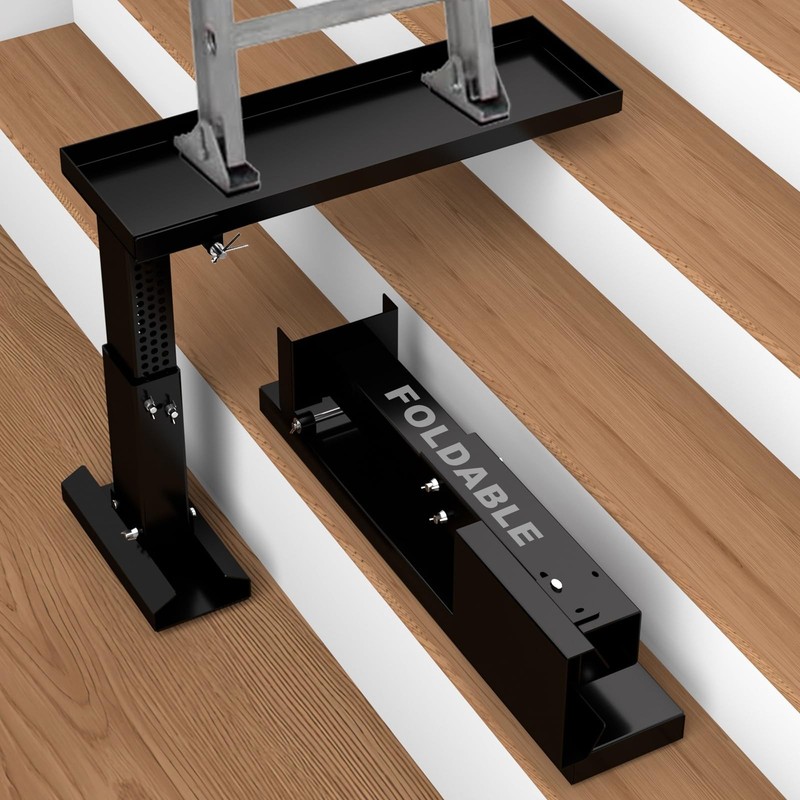 Foldable Heavy Duty Ladder Leveler - Adjustable Height 11.8-19.1", Non-Slip Mat, gallery