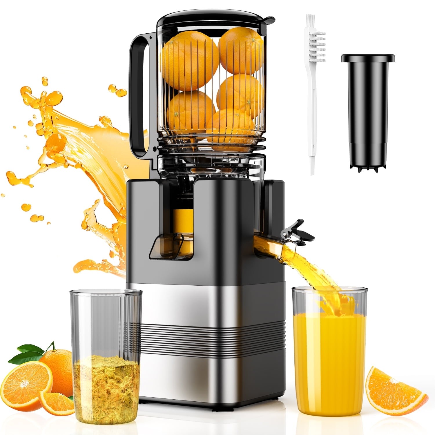 TINANA MP-802T Cold Press Masticating Juicer Machine, 5.4 In Wide Feed Chute, gallery