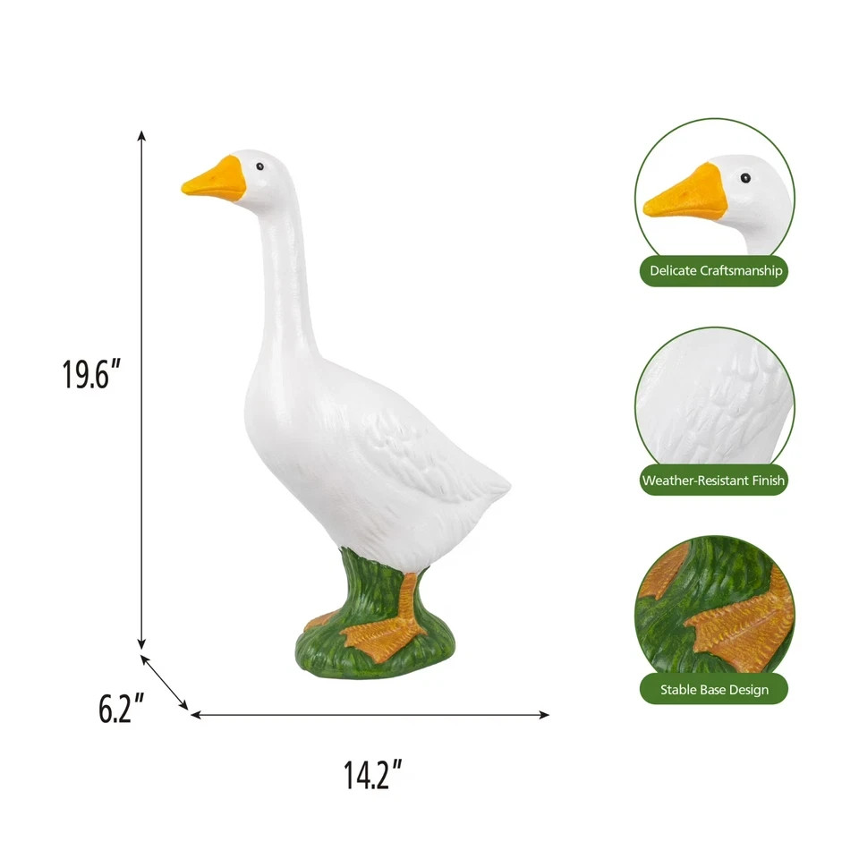 Mainstays Weather-Resistant Resin H 20in Porch Goose Garden Statue gallery