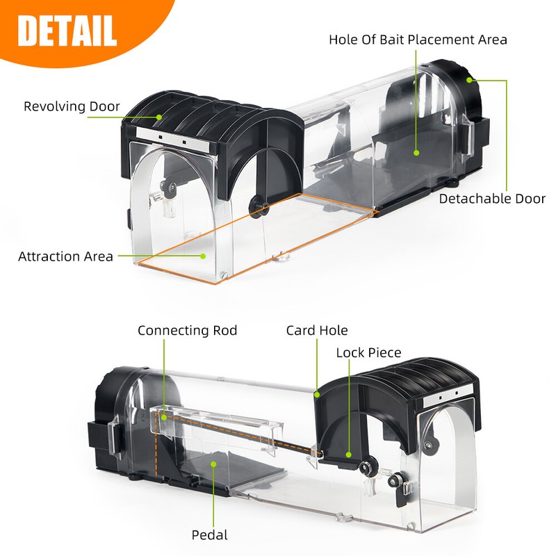 Rat Trap - Quick Catch Design, Ideal for Home, Farm & Storage Areas, Easy Setup gallery