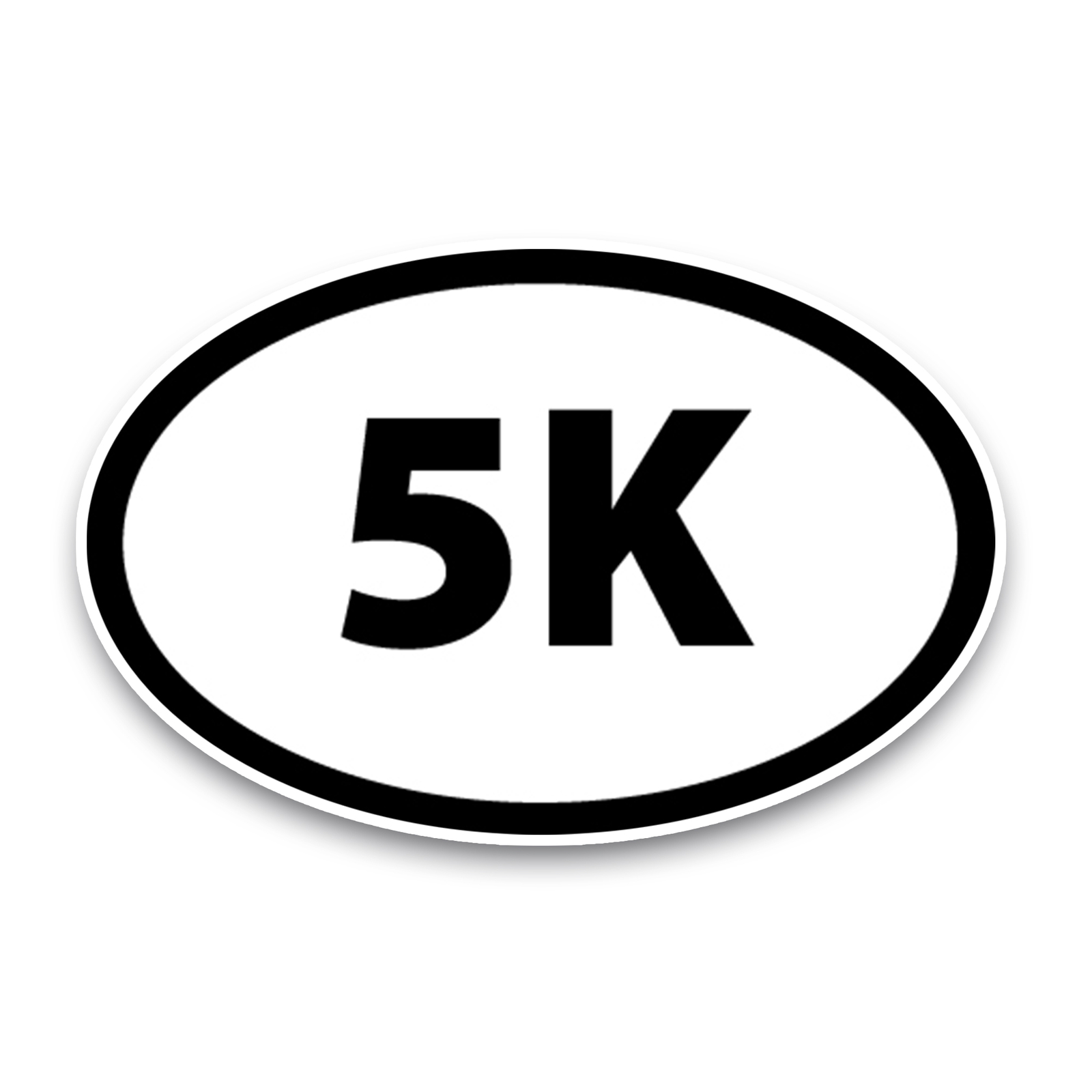 5K Marathon Black Oval Magnet Decal, 4x6 Inches, Automotive Magnet gallery