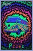 Peace Bus Flocked Blacklight Poster - 23" x 35" gallery