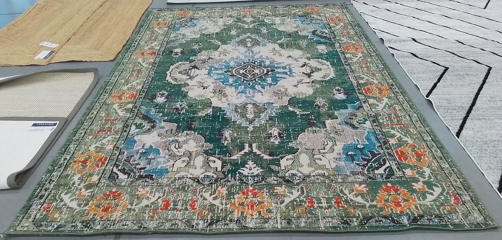 FGREEN / LBLUE 9'-0" x 12'-0" Damaged Rug, Reduced Price 1172801554 MNC243F-9 gallery