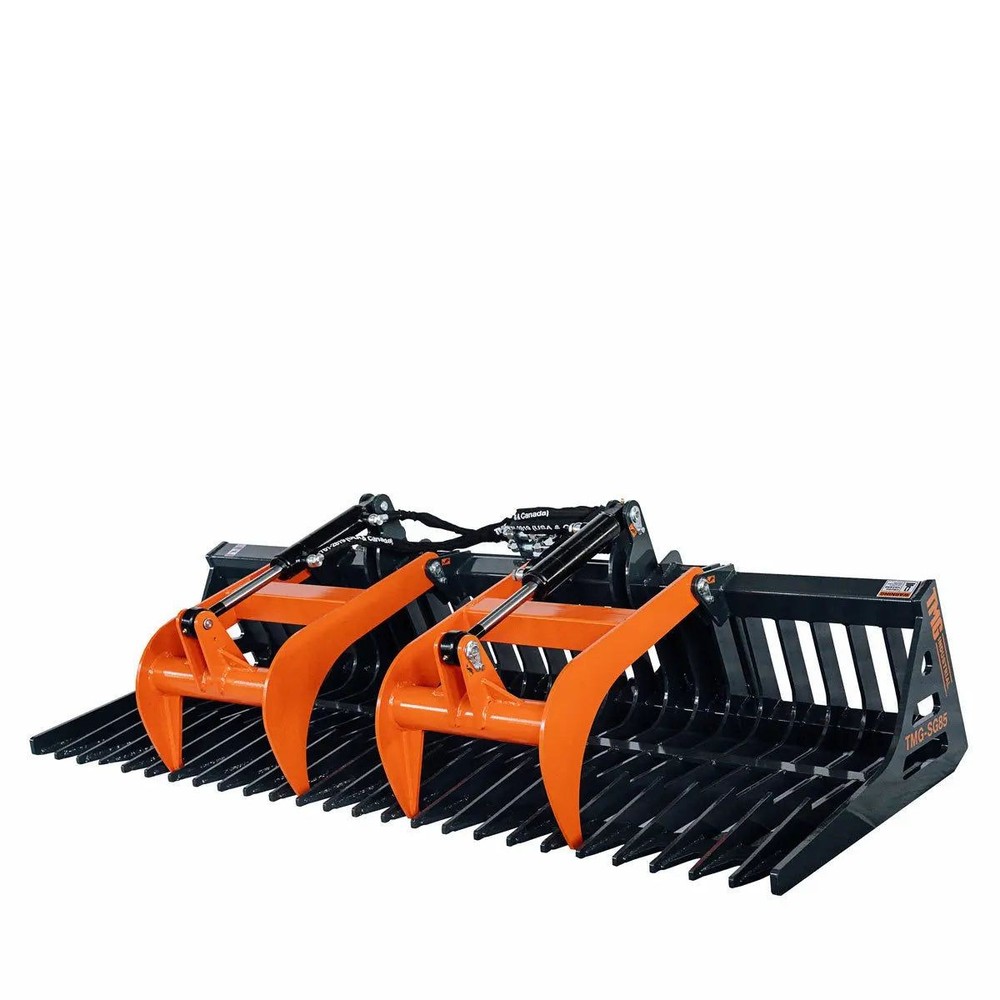 Universal Skid Steer Skeleton Grapple — 84in, 2600lb, 3" Tine Spacing