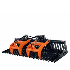 Universal Skid Steer Skeleton Grapple — 84in, 2600lb, 3″ Tine Spacing
