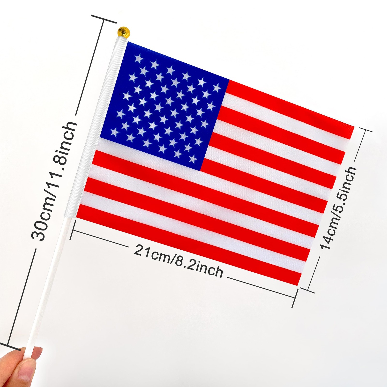 International Flags 226 Countries Small Mini Hand Held on Stick 8.2 x 5.5 Inch gallery