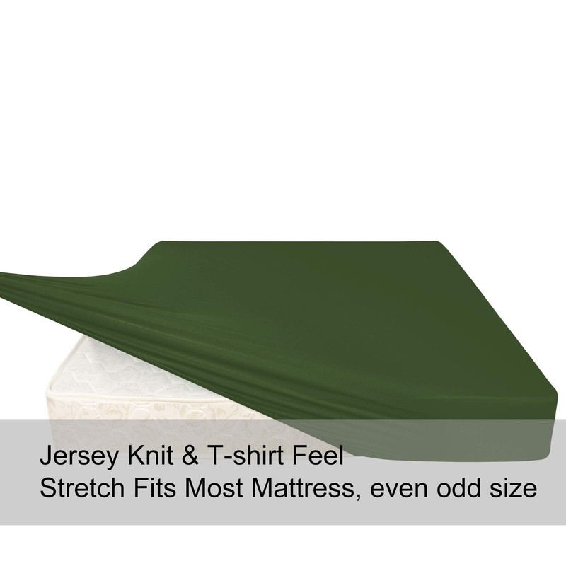 Soft Stretch King Size Fitted Sheet Only - Jersey Knit & Cozy T-Shirt Like, 4... gallery