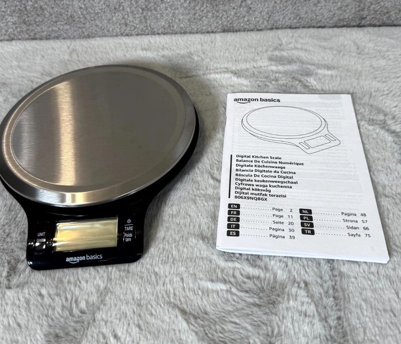 Amazon Basics Digital Kitchen Scale LCD Display Black Weighs Up to 11 Pounds gallery