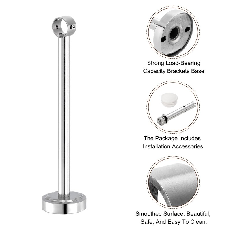 4 Set 11.81inch Ceiling Mount Bracket Fit 1.02inch Pipe, Curtain Rod Holder gallery