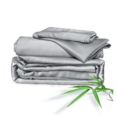 Sheets Bed Sheet Set, 100% Rayon derived from Bamboo, Luxuriously Queen Silver