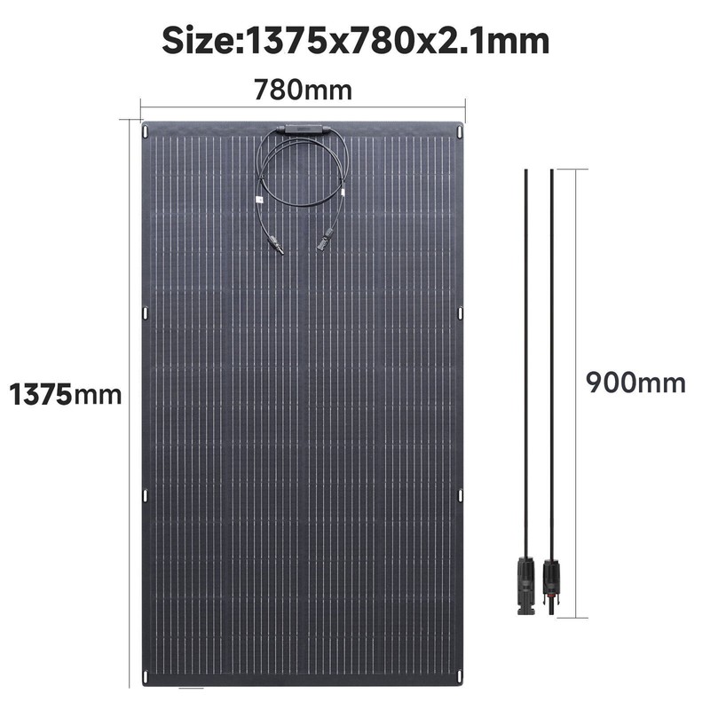 ALLPOWERS 100W OR 200W Flexible Mono Solar Panel Efficiency IP68 For Roof Boat gallery