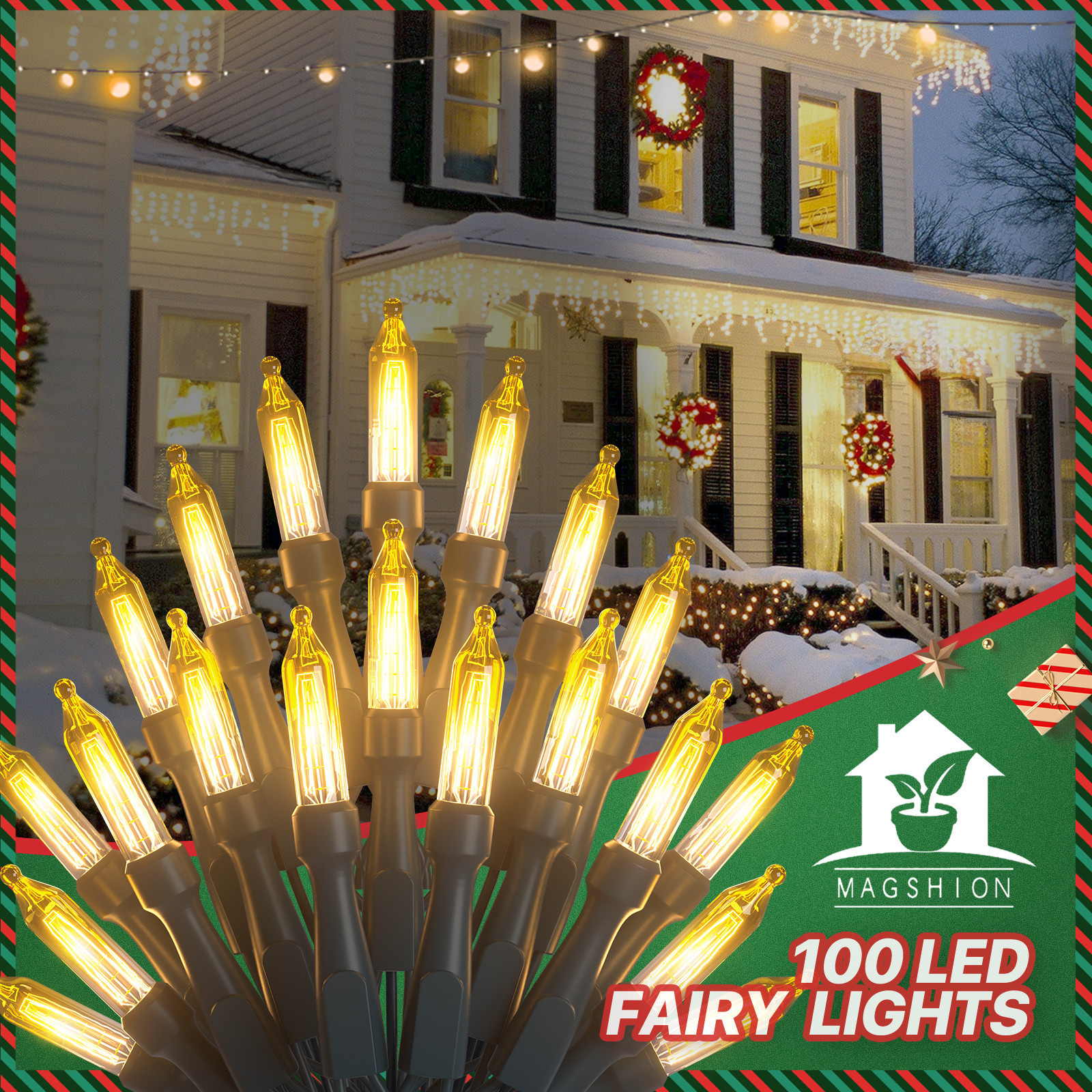 Plug In 100 LED String Lights Outdoor Use Weatherproof 8 Mode Party Fairy Light gallery