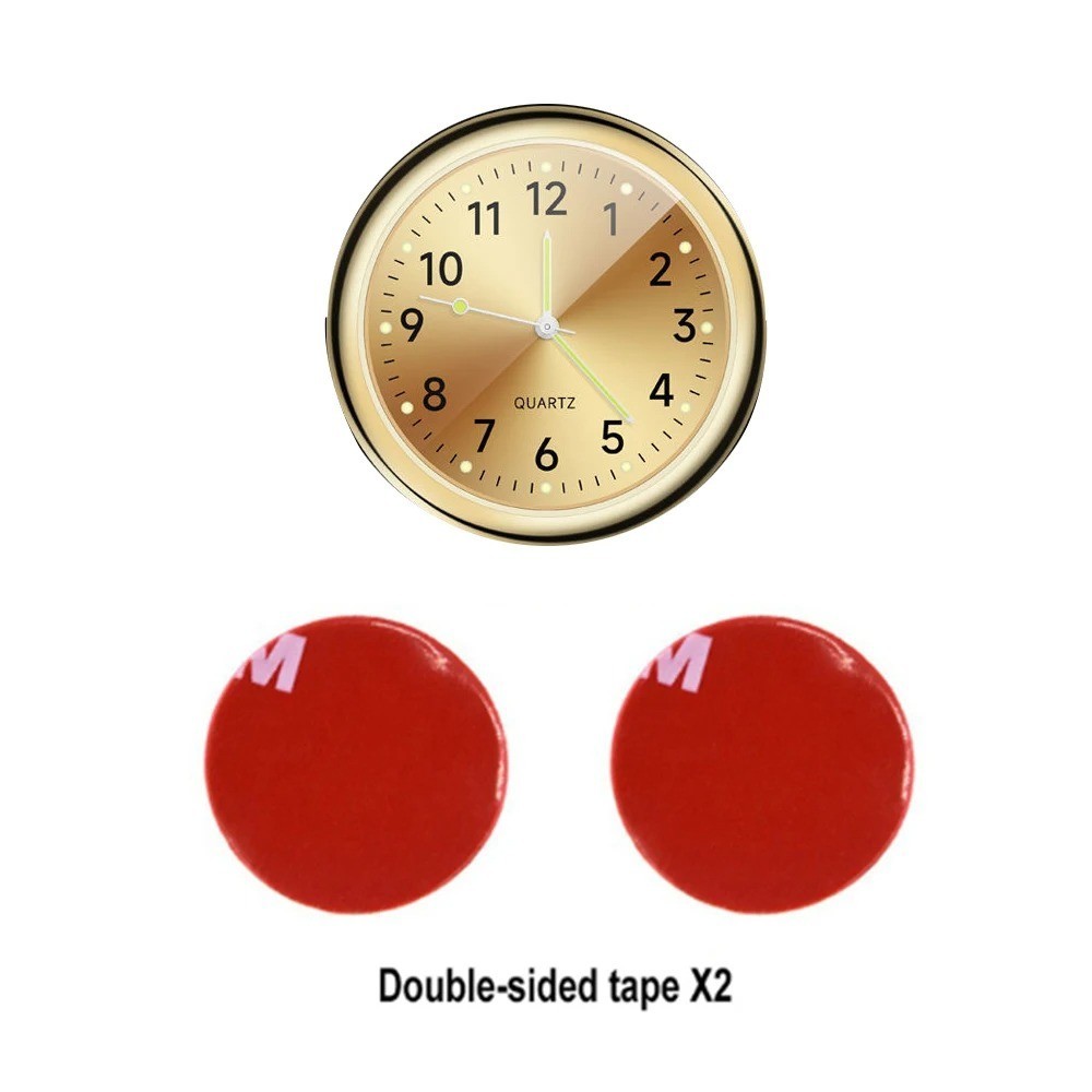Car Dashboard Clock Mini Tiny Analog Clock Watch for Vehicle Stick On Clock USA gallery