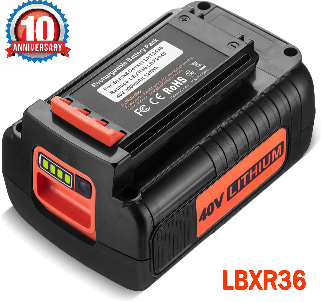 40V Lithium Battery for Black and Decker LBXR36 4.0 AH 40 Volt Max LBX2040 Tools gallery