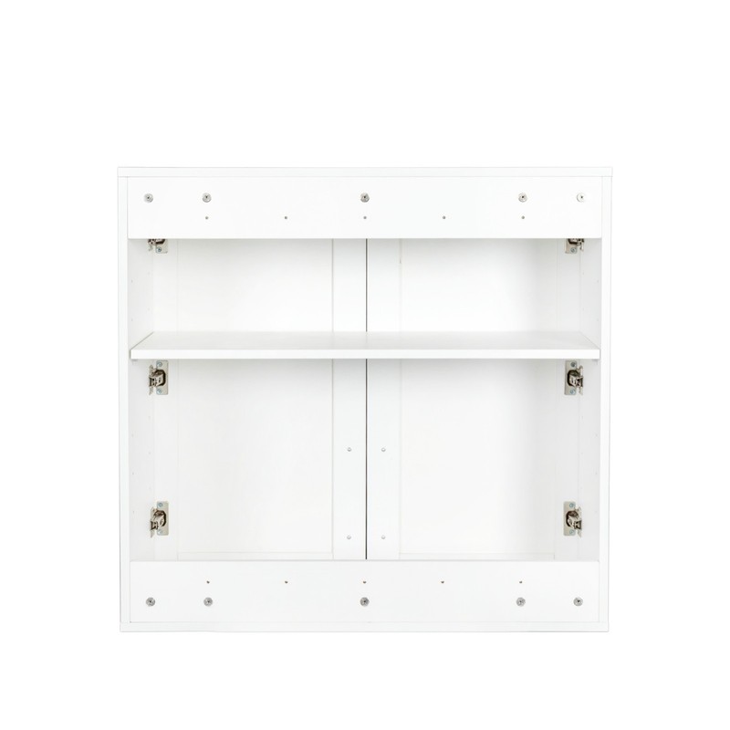 Stackable Wall Cabinet Wall Mounted Storage Cabinets W/ Adjustable Shelf 2 Doors gallery
