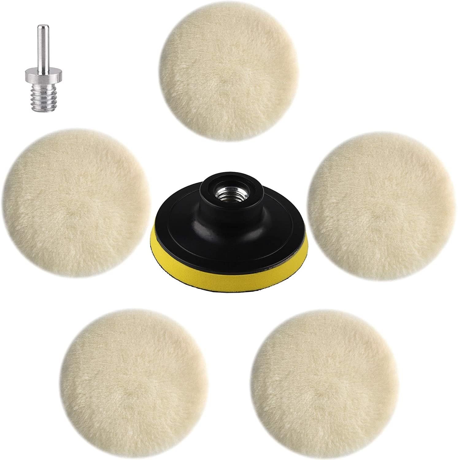 IPELY 7 Pcs 3 Inch Wool Polisher Buffing Wheel Small 7 3 gallery
