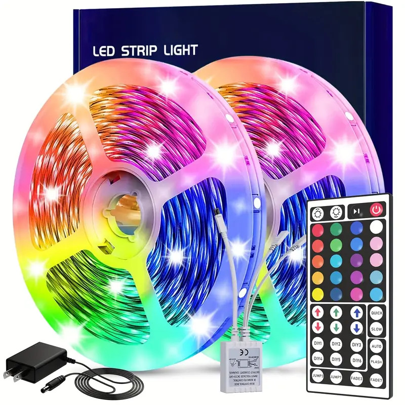 50 Ft LED Strip Lights, with 44 Keys Remote Control, Dimmable RGB Color Changing gallery