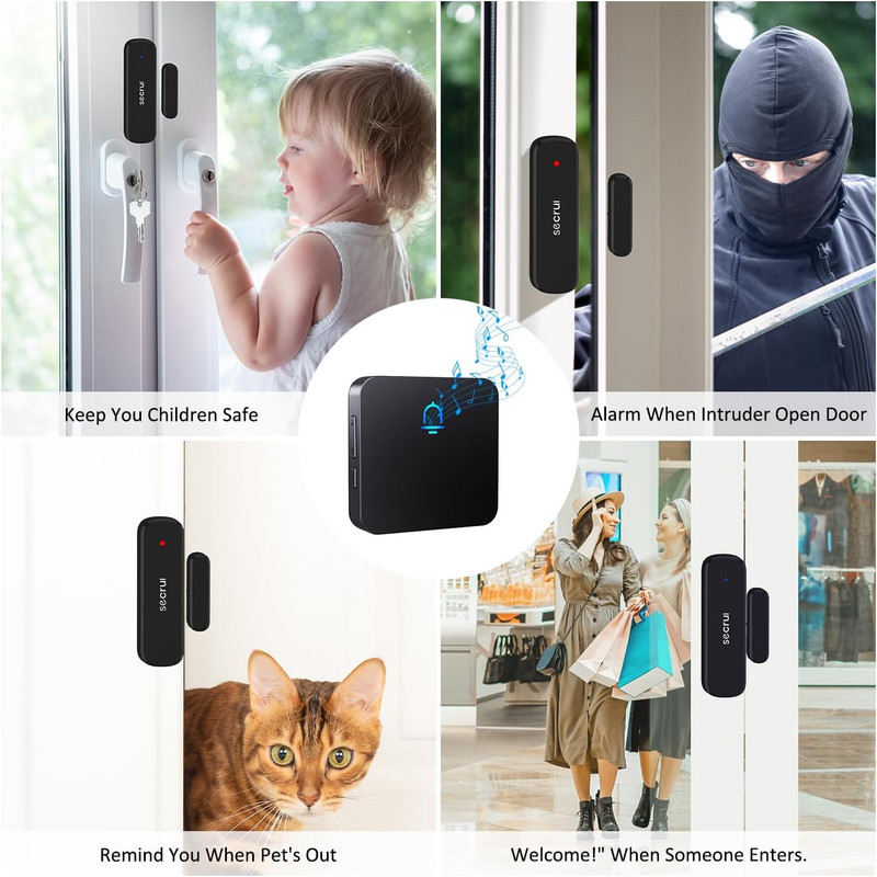 Door Chime, Wireless Door Chimes When Door Open Entry for Business/Home/Office/S gallery