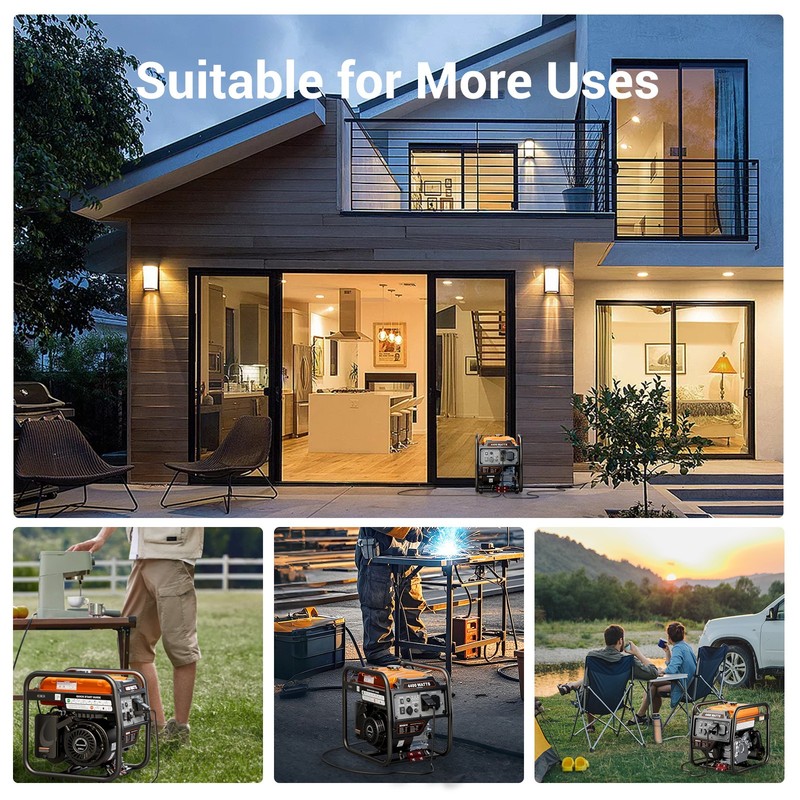 4000W Gas Inverter Generator Open Frame ECO Mode Home/Camping Use Generator NEW gallery