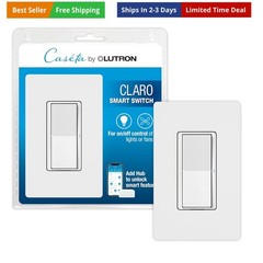 Claro Smart Light Switch w/ Wall Plate for Caseta Lighting, for LED Lights, F…