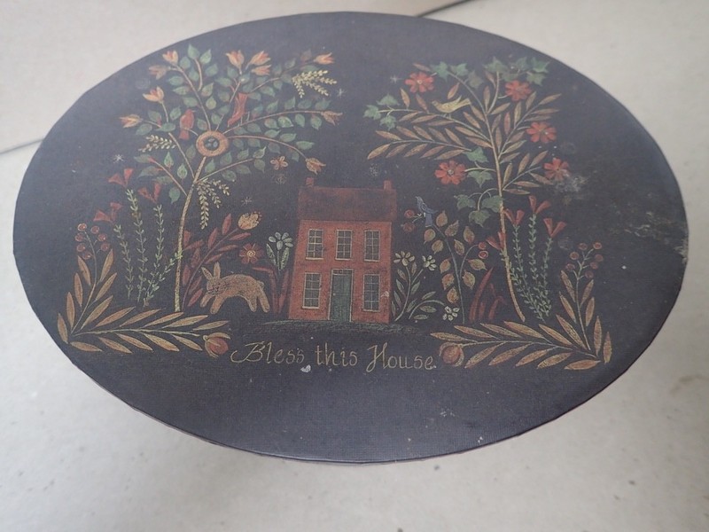 (4) Oval Primitive Nesting Storage Bob’s Boxes Bless This House Lang Card Co. gallery