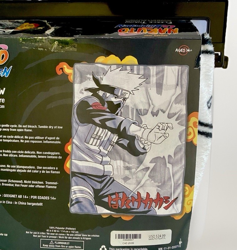 NARUTO SHIPPUDEN Kakashi Hatake Large Throw Blanket Anime 60 X 45 Inches gallery